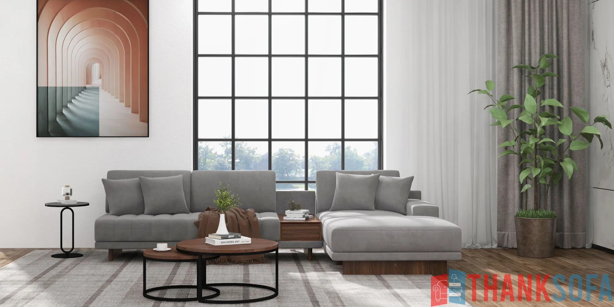 Bàn ghế sofa phòng khách đẹp - Living room sofa - ThankSofa Mẫu 103
