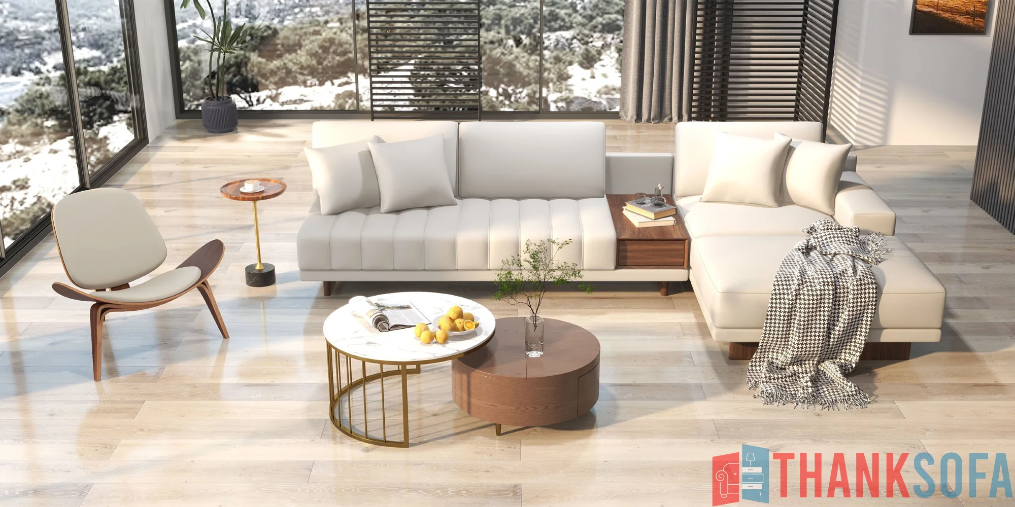 Bàn ghế sofa phòng khách đẹp - Living room sofa - ThankSofa Mẫu 18