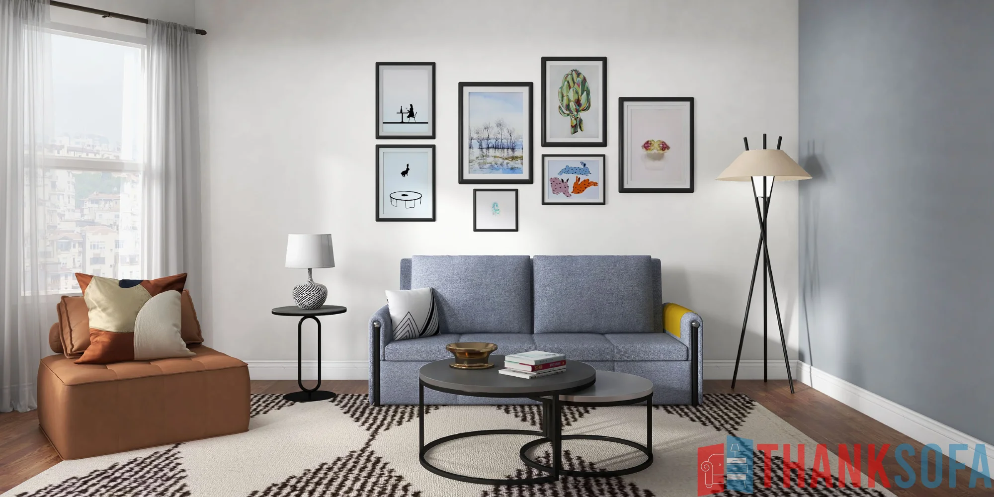 Bàn ghế sofa phòng khách đẹp - Living room sofa - ThankSofa Mẫu 35