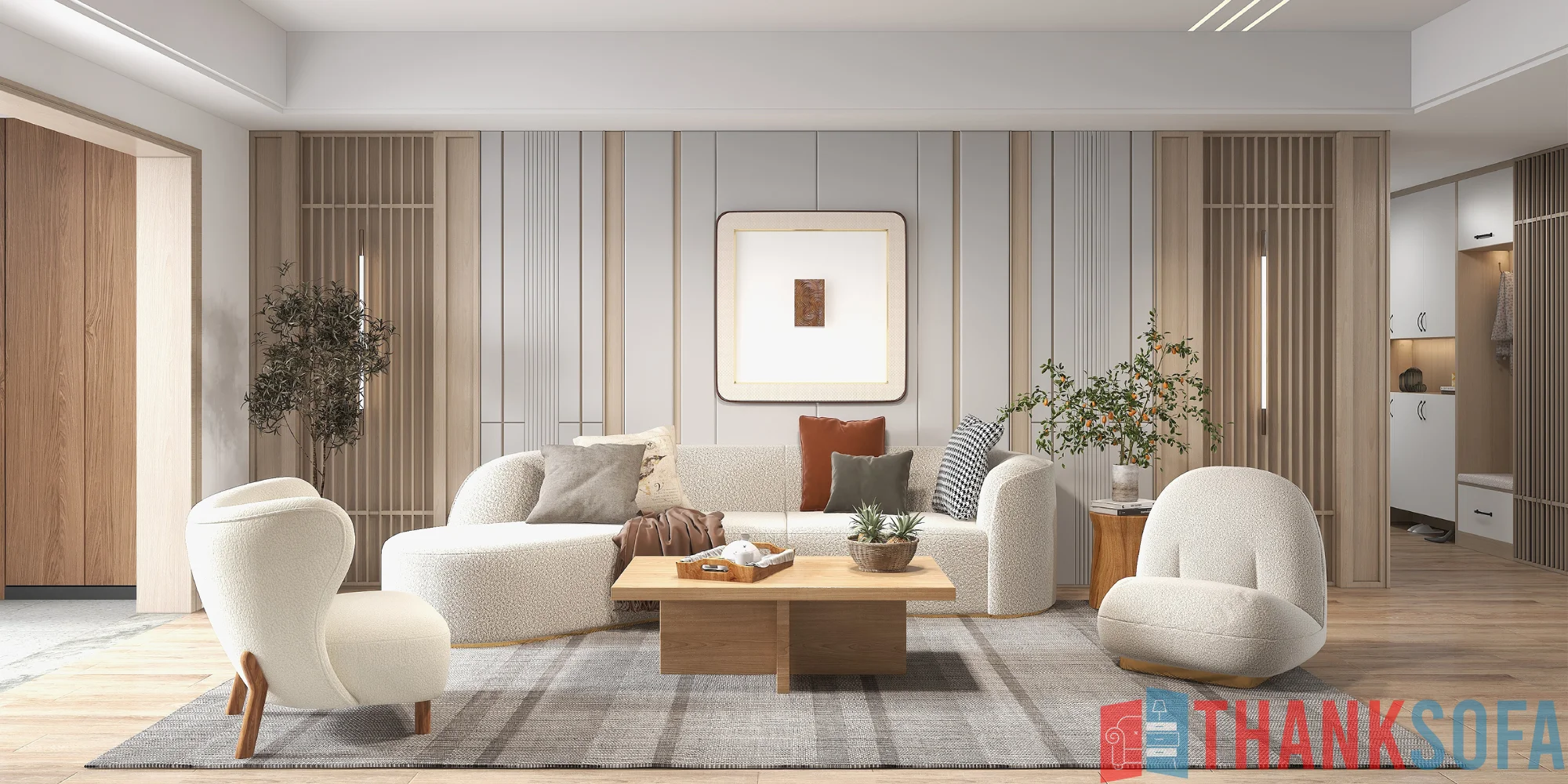 Bàn ghế sofa phòng khách đẹp - Living room sofa - ThankSofa Mẫu 50
