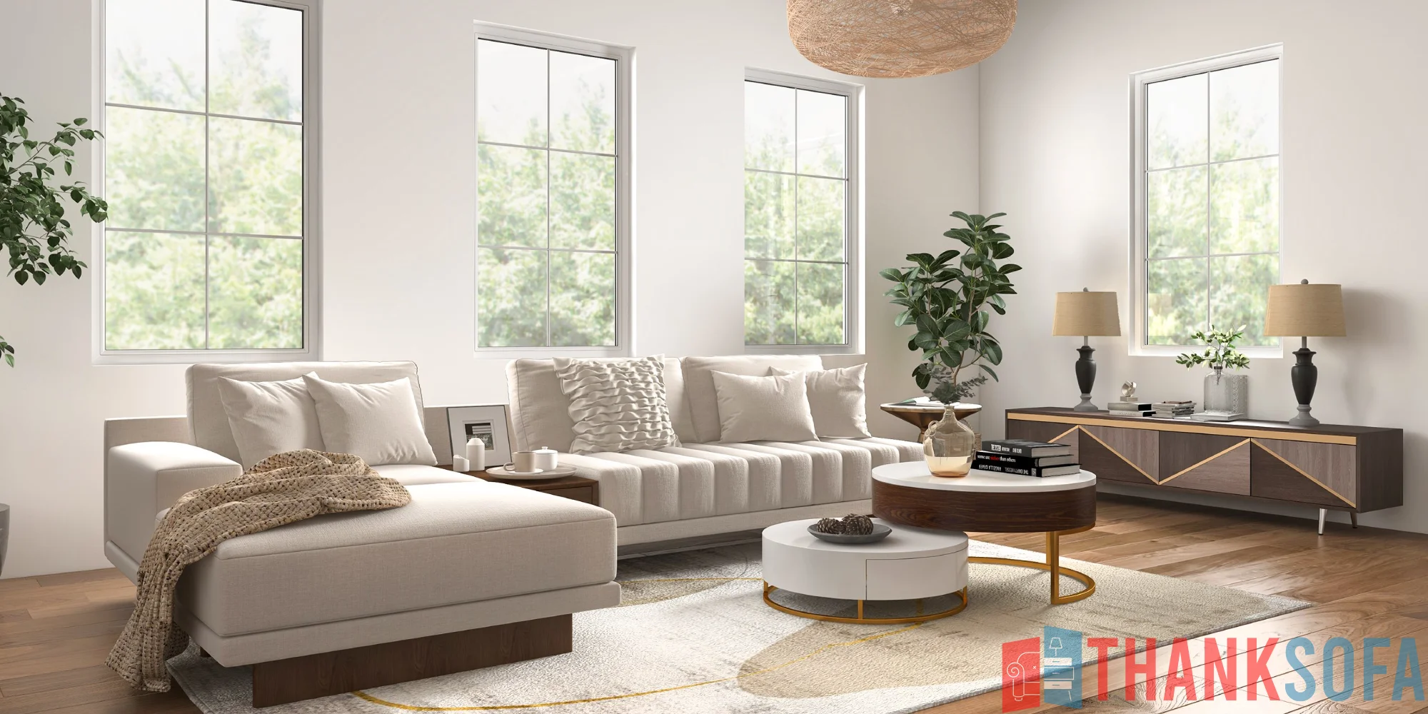 Bàn ghế sofa phòng khách đẹp - Living room sofa - ThankSofa Mẫu 51