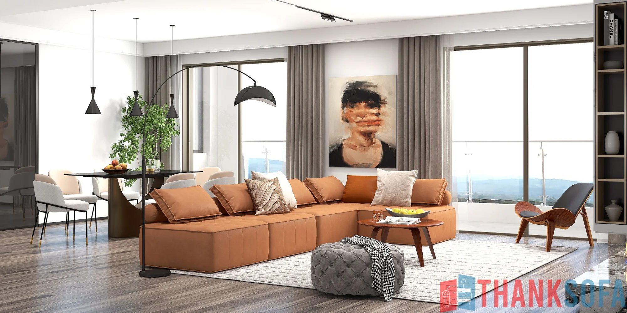 Bàn ghế sofa phòng khách đẹp - Living room sofa - ThankSofa Mẫu 52