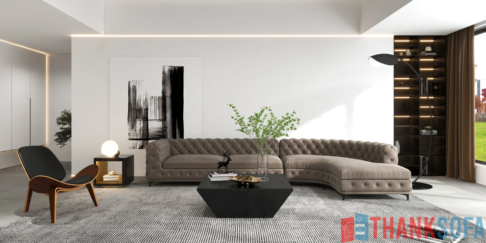 Bàn ghế sofa phòng khách đẹp - Living room sofa - ThankSofa Mẫu 90
