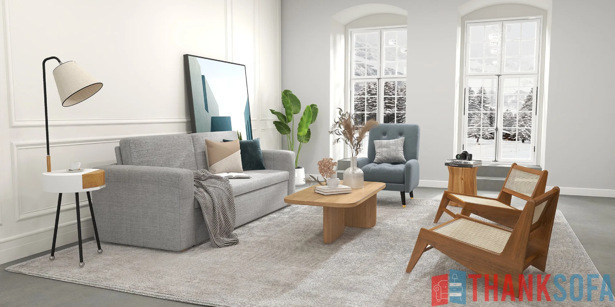 Bàn ghế sofa phòng khách đẹp - Living room sofa - ThankSofa Mẫu 91