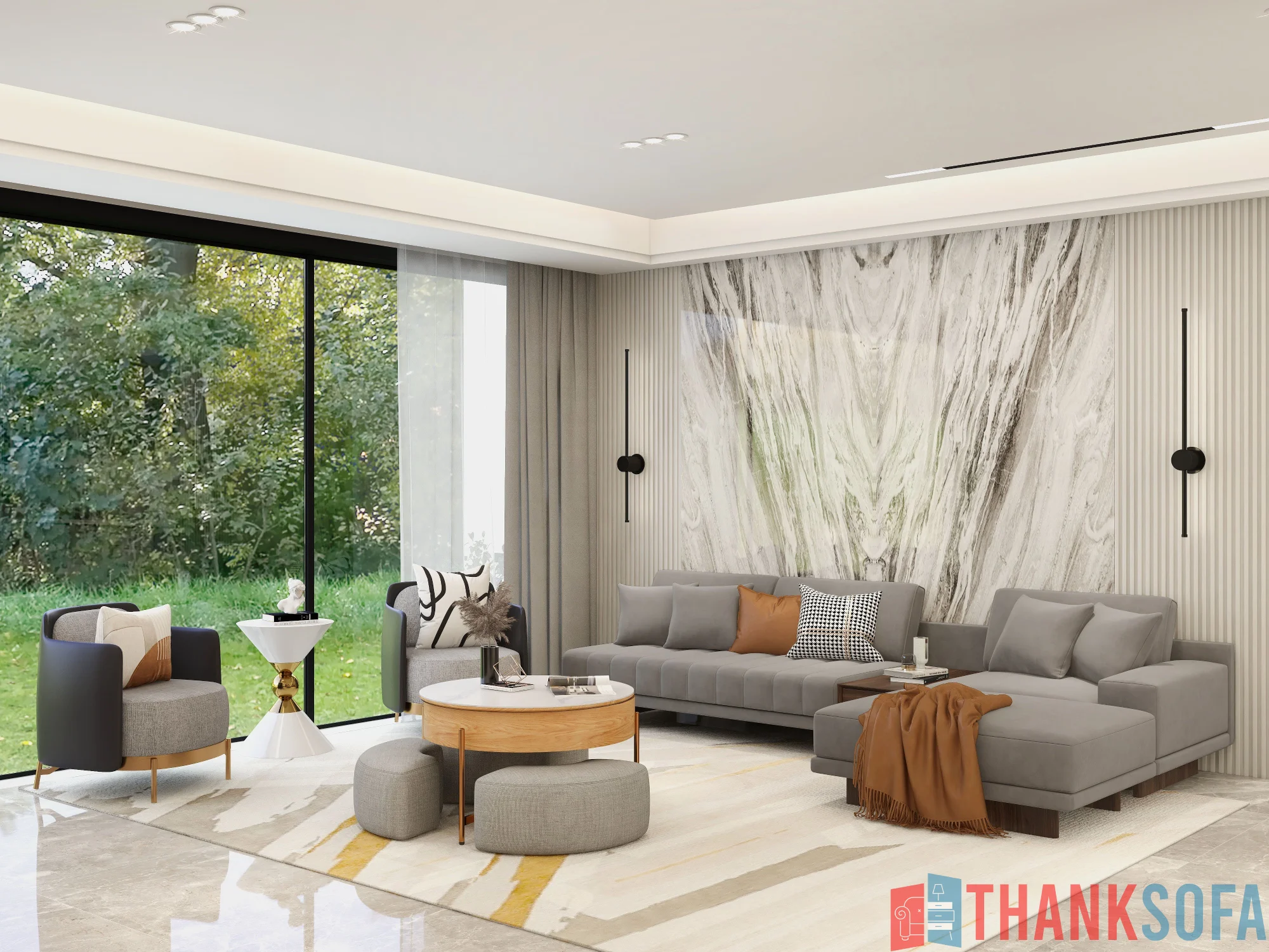 Ghế sofa hiện đại đẹp - Modern Sofa - ThankSofa Mẫu 3
