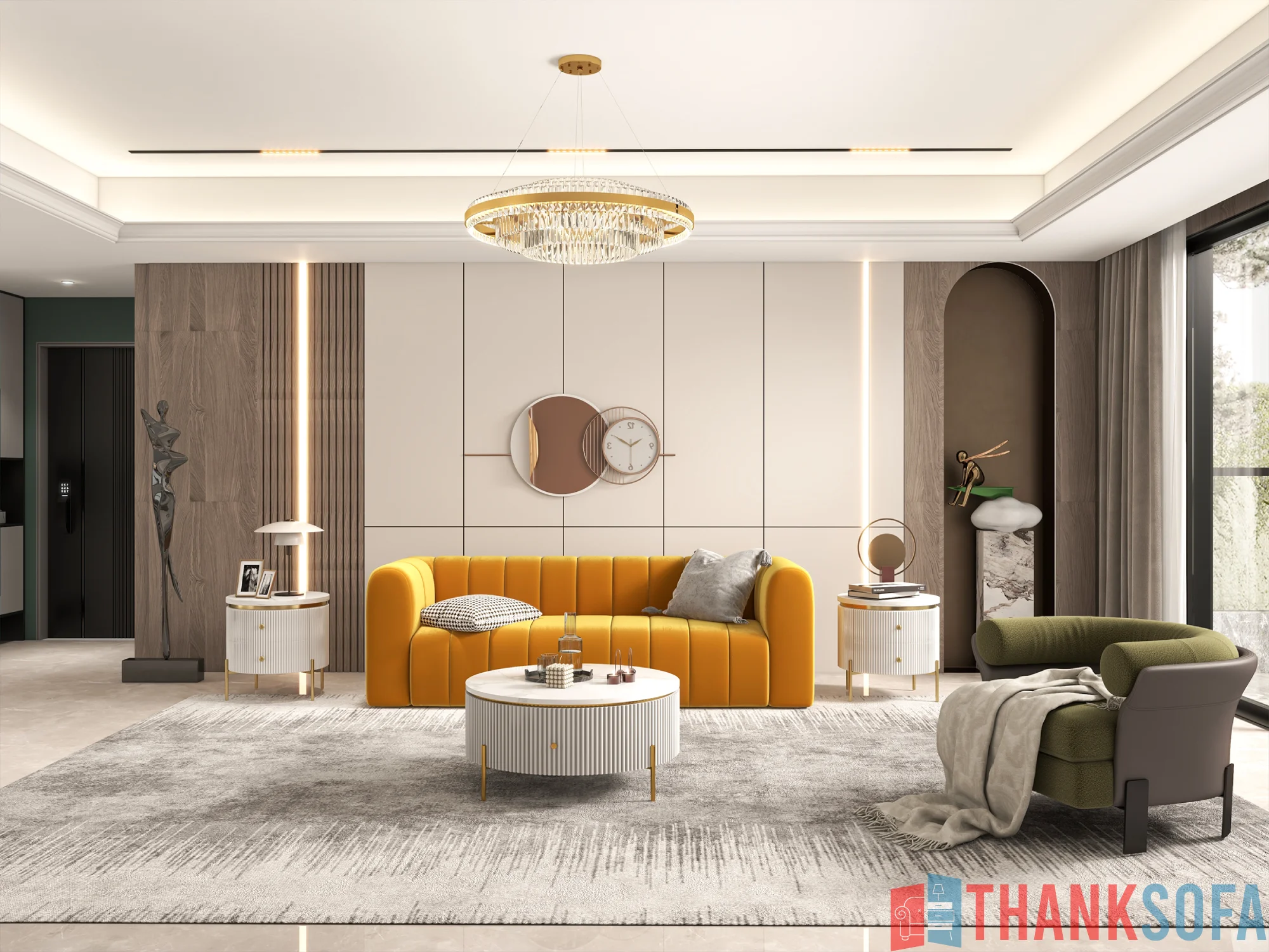 Ghế sofa hiện đại đẹp - Modern Sofa - ThankSofa Mẫu 48