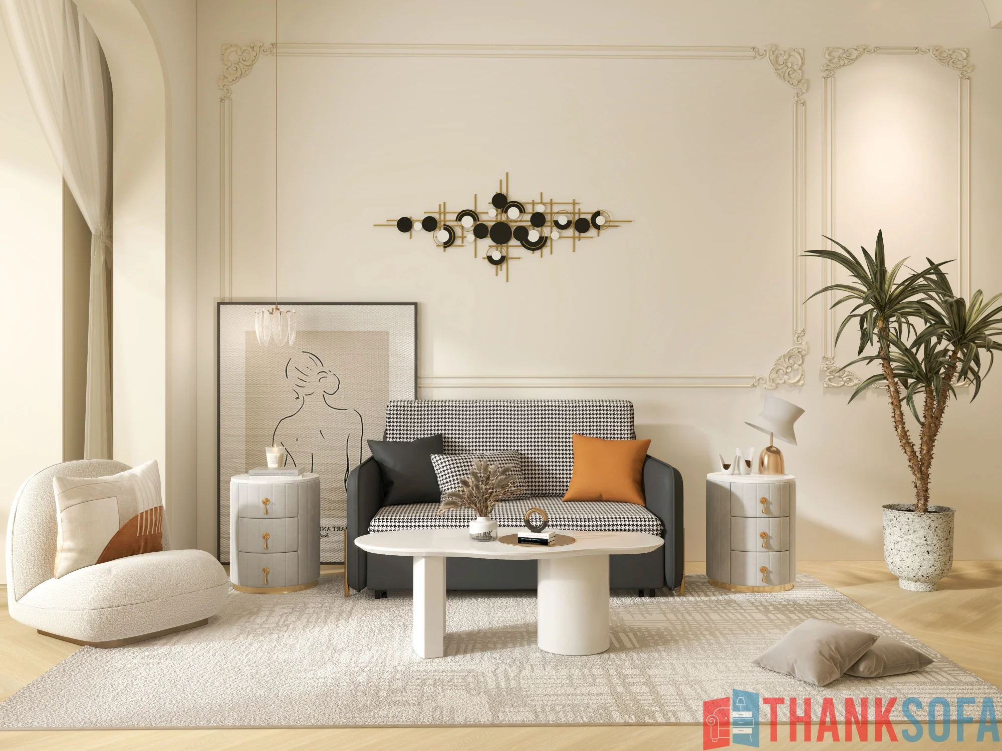 Ghế sofa hiện đại đẹp - Modern Sofa - ThankSofa Mẫu 56