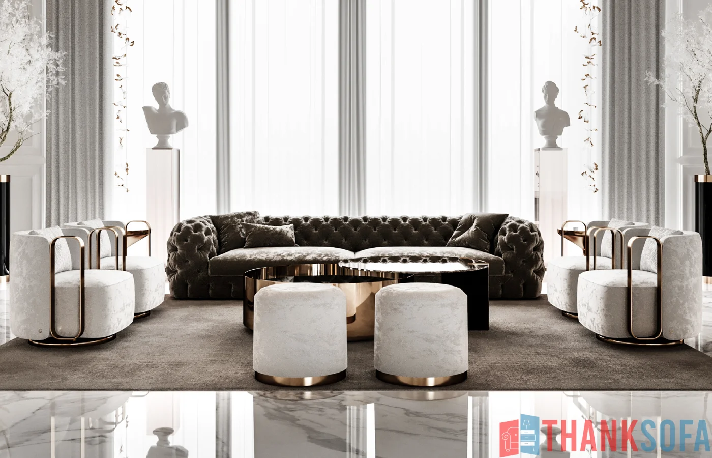 Mẫu Ghế Sofa Đẹp - Ghế Sa lông, Salon, Sopha - Bàn Ghế Sofa - Sofa Couch - ThankSofa Mẫu 47