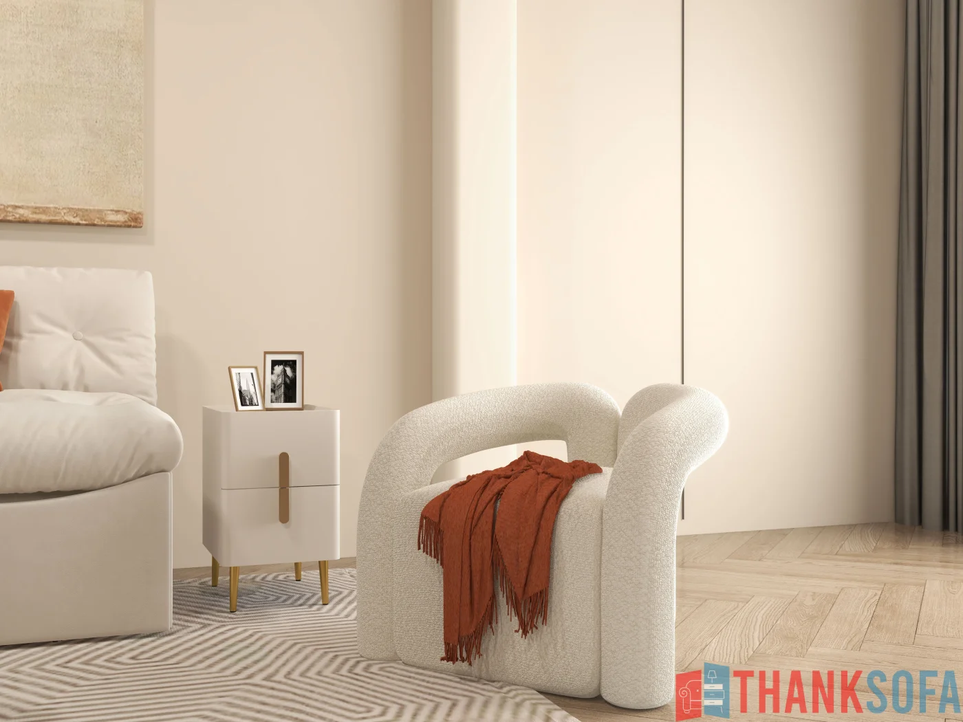 Mẫu ghế sofa đơn đẹp - Single sofas - One seater sofa - ThankSofa Mẫu 48
