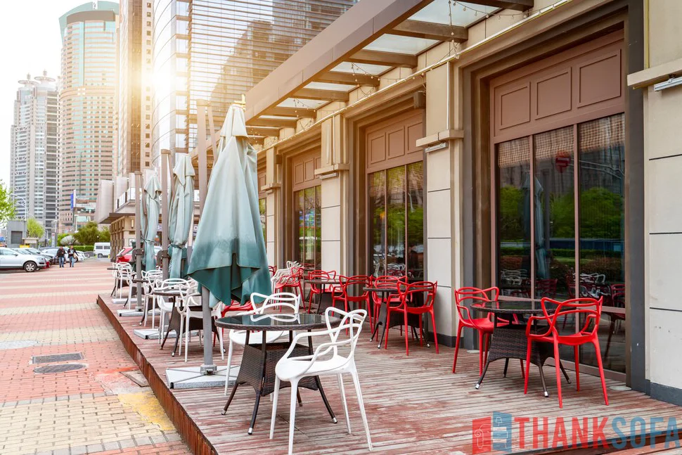 Mẫu thiết kế quán cà phê ngoài trời - Street Cafe - ThankSofa Ảnh Minh Họa 1