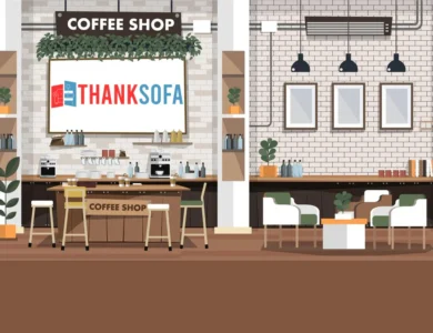 Mẫu thiết kế quán cafe đẹp - Coffee Shop Design - ThankSofa Ảnh Bìa