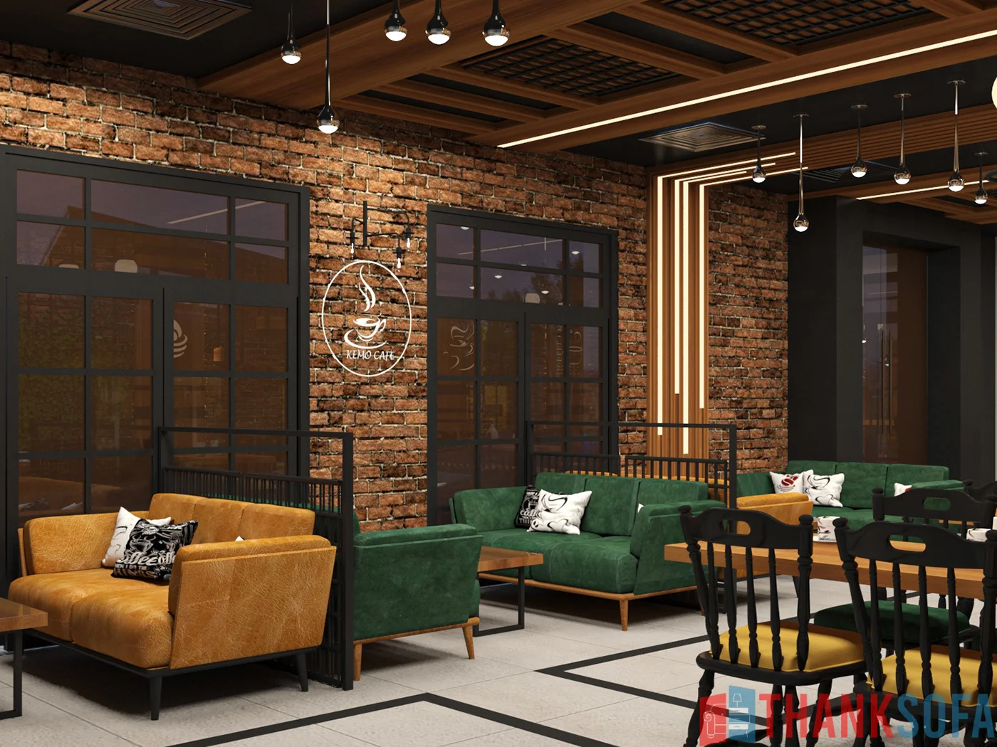 Mẫu thiết kế quán cafe đẹp - Coffee Shop Design - Quán cà phê ThankSofa Mẫu 101