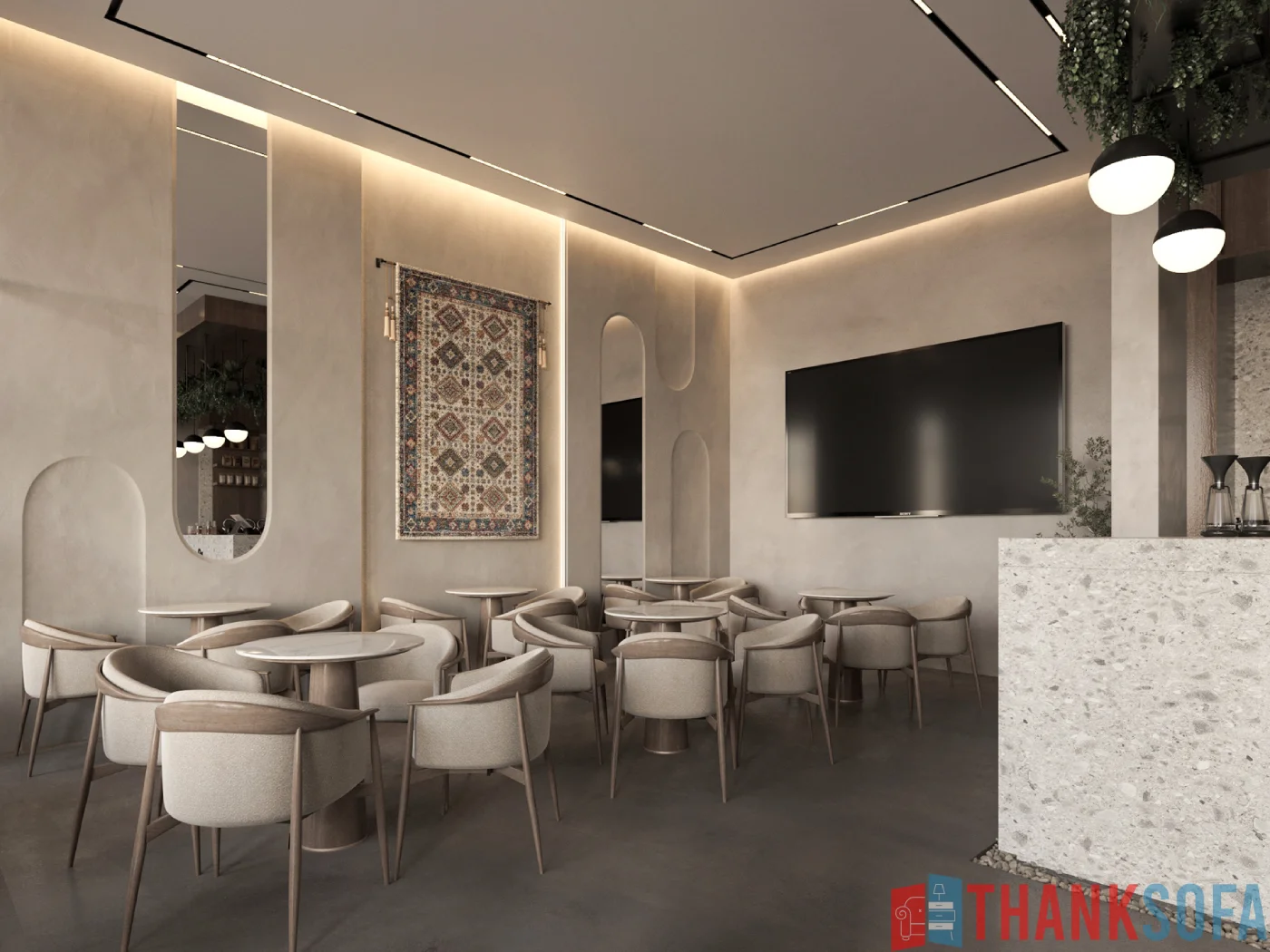Mẫu thiết kế quán cafe đẹp - Coffee Shop Design - Quán cà phê ThankSofa Mẫu 106