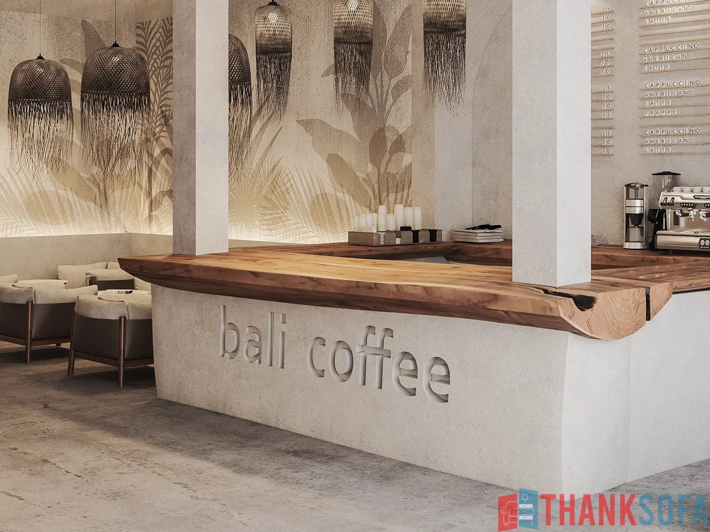 Mẫu thiết kế quán cafe đẹp - Coffee Shop Design - Quán cà phê ThankSofa Mẫu 111