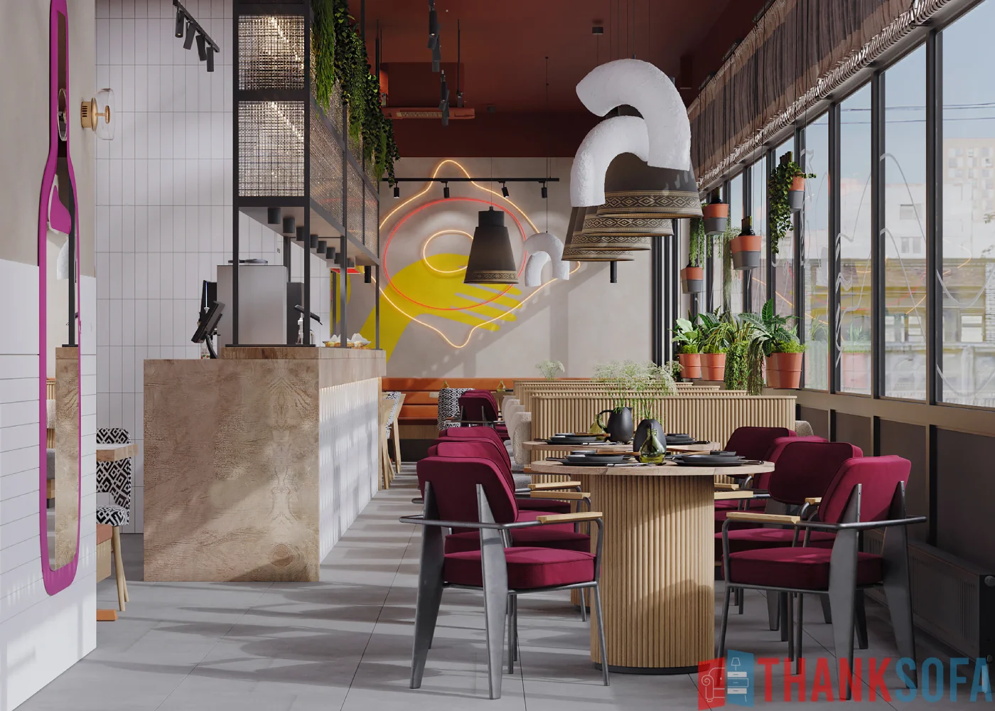 Mẫu thiết kế quán cafe đẹp - Coffee Shop Design - Quán cà phê ThankSofa Mẫu 123