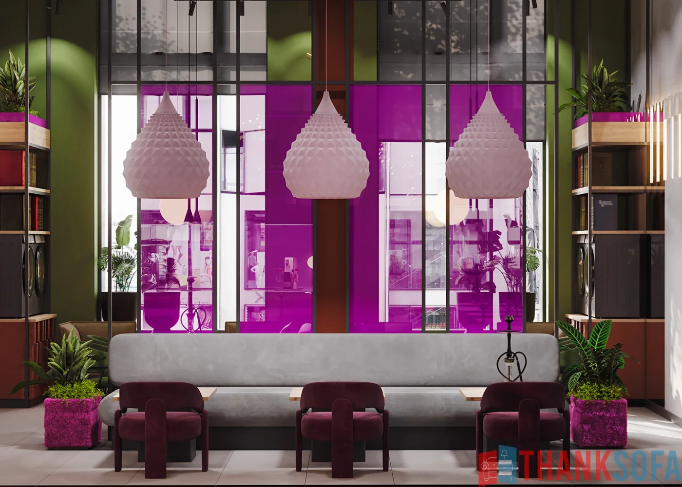 Mẫu thiết kế quán cafe đẹp - Coffee Shop Design - Quán cà phê ThankSofa Mẫu 133
