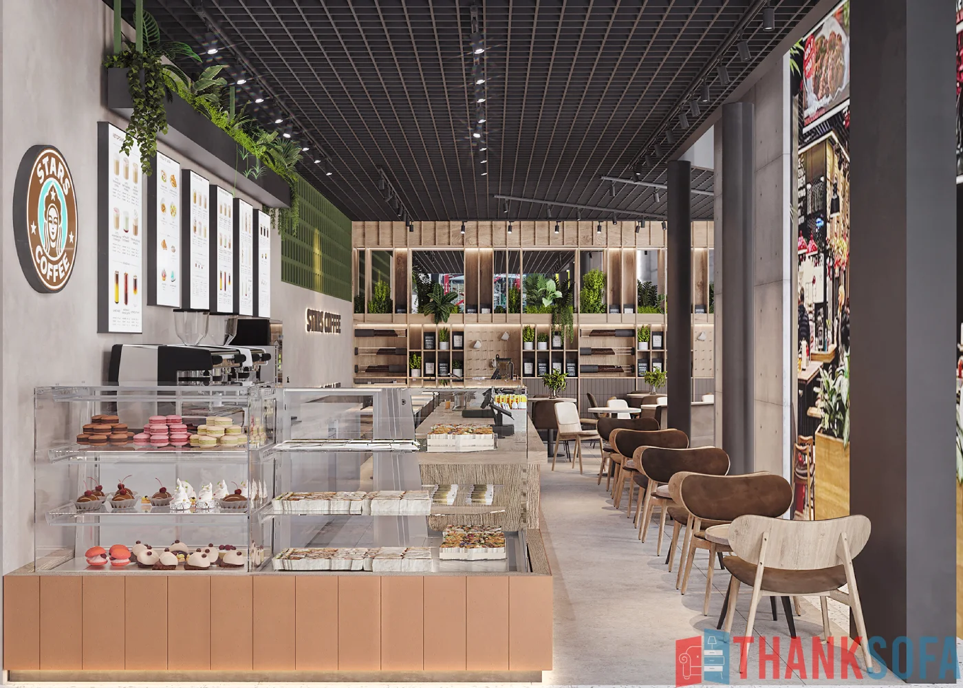 Mẫu thiết kế quán cafe đẹp - Coffee Shop Design - Quán cà phê ThankSofa Mẫu 136