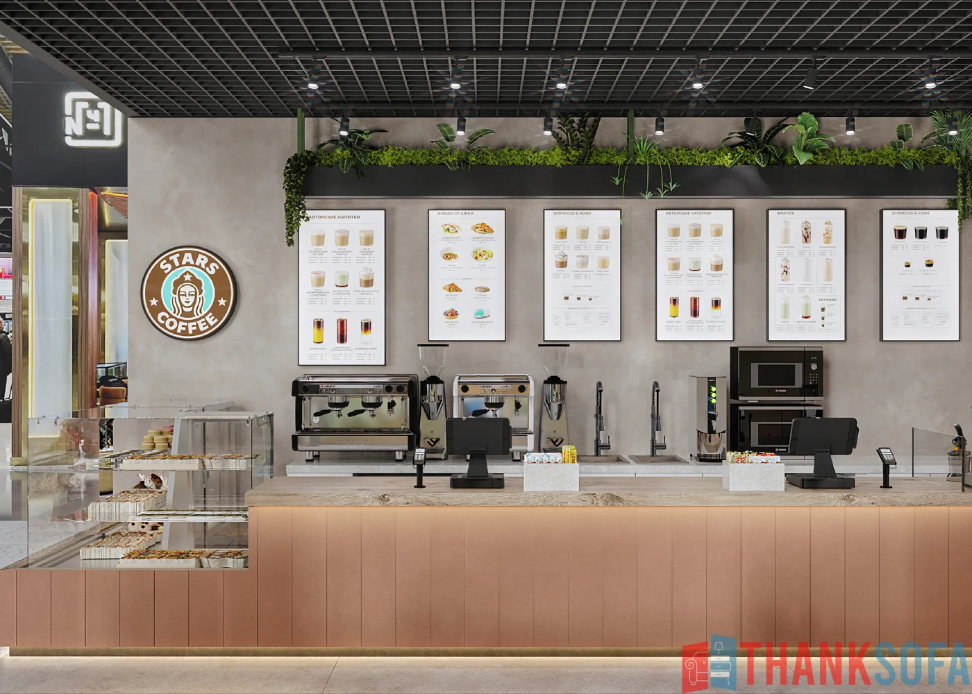 Mẫu thiết kế quán cafe đẹp - Coffee Shop Design - Quán cà phê ThankSofa Mẫu 138