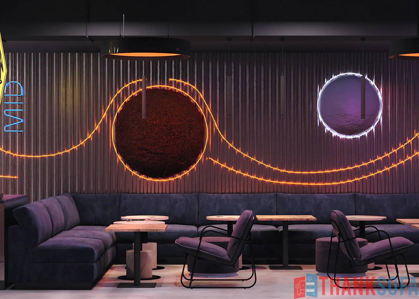 Mẫu thiết kế quán cafe đẹp - Coffee Shop Design - Quán cà phê ThankSofa Mẫu 161