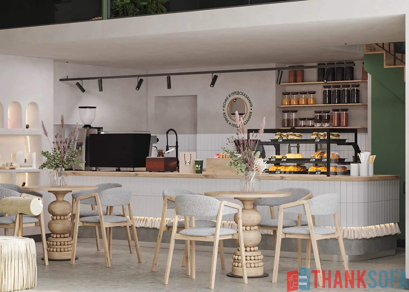 Mẫu thiết kế quán cafe đẹp - Coffee Shop Design - Quán cà phê ThankSofa Mẫu 167