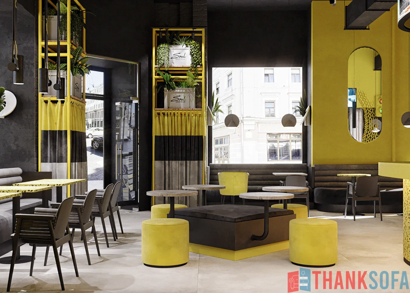 Mẫu thiết kế quán cafe đẹp - Coffee Shop Design - Quán cà phê ThankSofa Mẫu 185