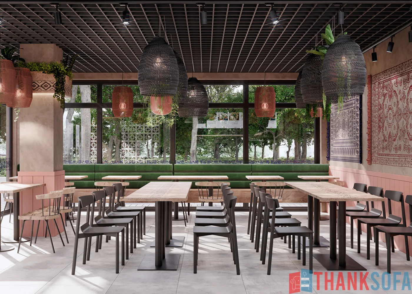 Mẫu thiết kế quán cafe đẹp - Coffee Shop Design - Quán cà phê ThankSofa Mẫu 204