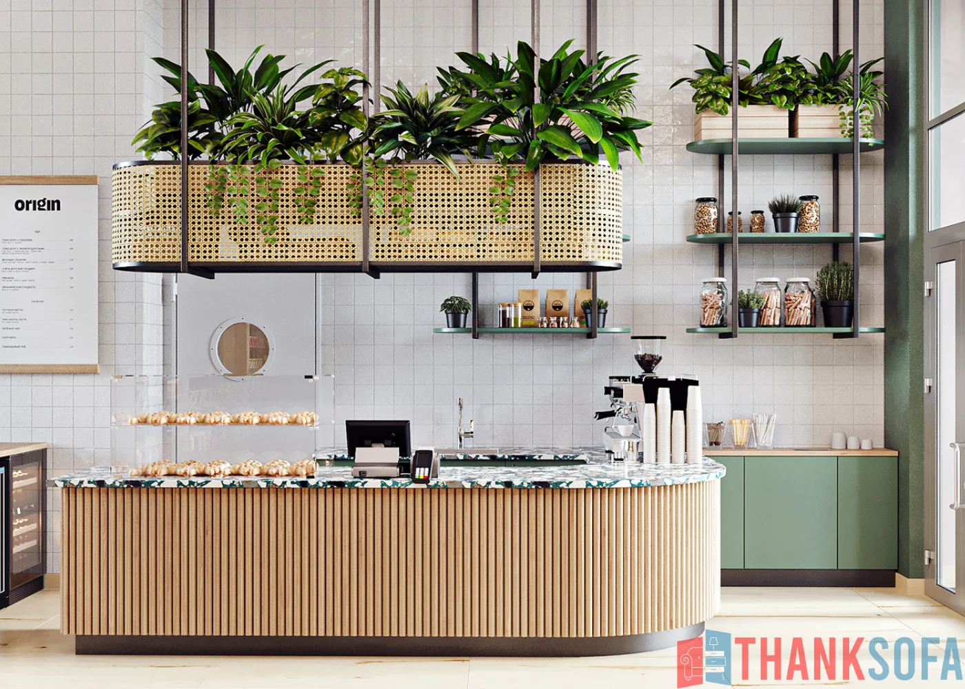 Mẫu thiết kế quán cafe đẹp - Coffee Shop Design - Quán cà phê ThankSofa Mẫu 216