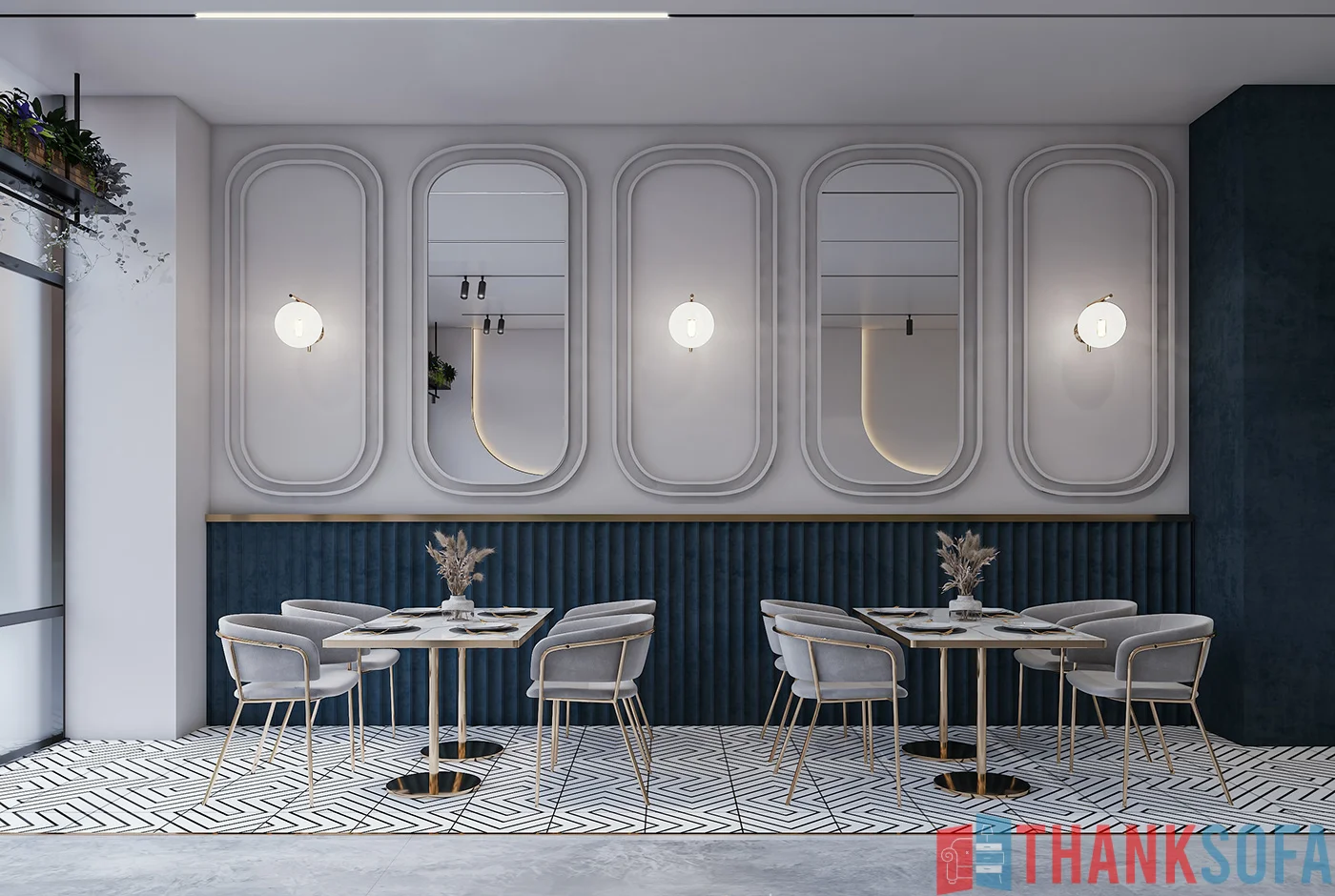 Mẫu thiết kế quán cafe đẹp - Coffee Shop Design - Quán cà phê ThankSofa Mẫu 252