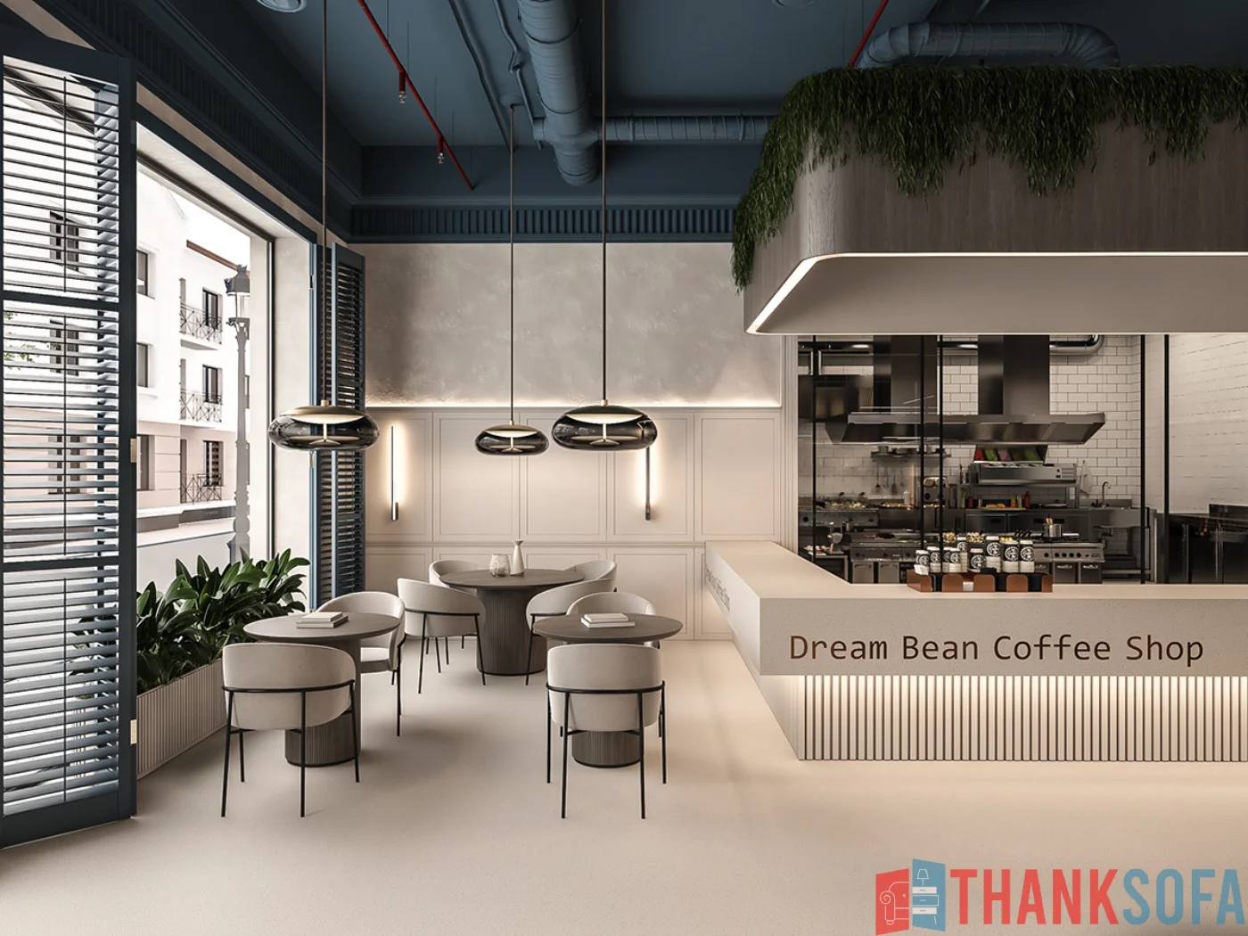 Mẫu thiết kế quán cafe đẹp - Coffee Shop Design - Quán cà phê ThankSofa Mẫu 56