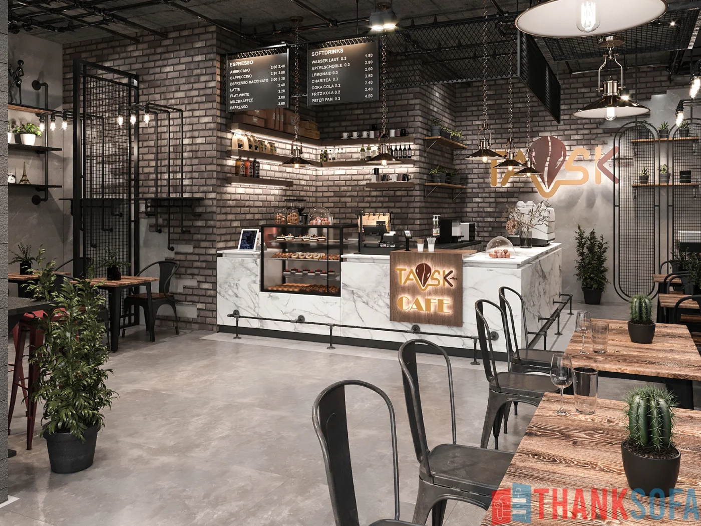 Mẫu thiết kế quán cafe đẹp - Coffee Shop Design - Quán cà phê ThankSofa Mẫu 72