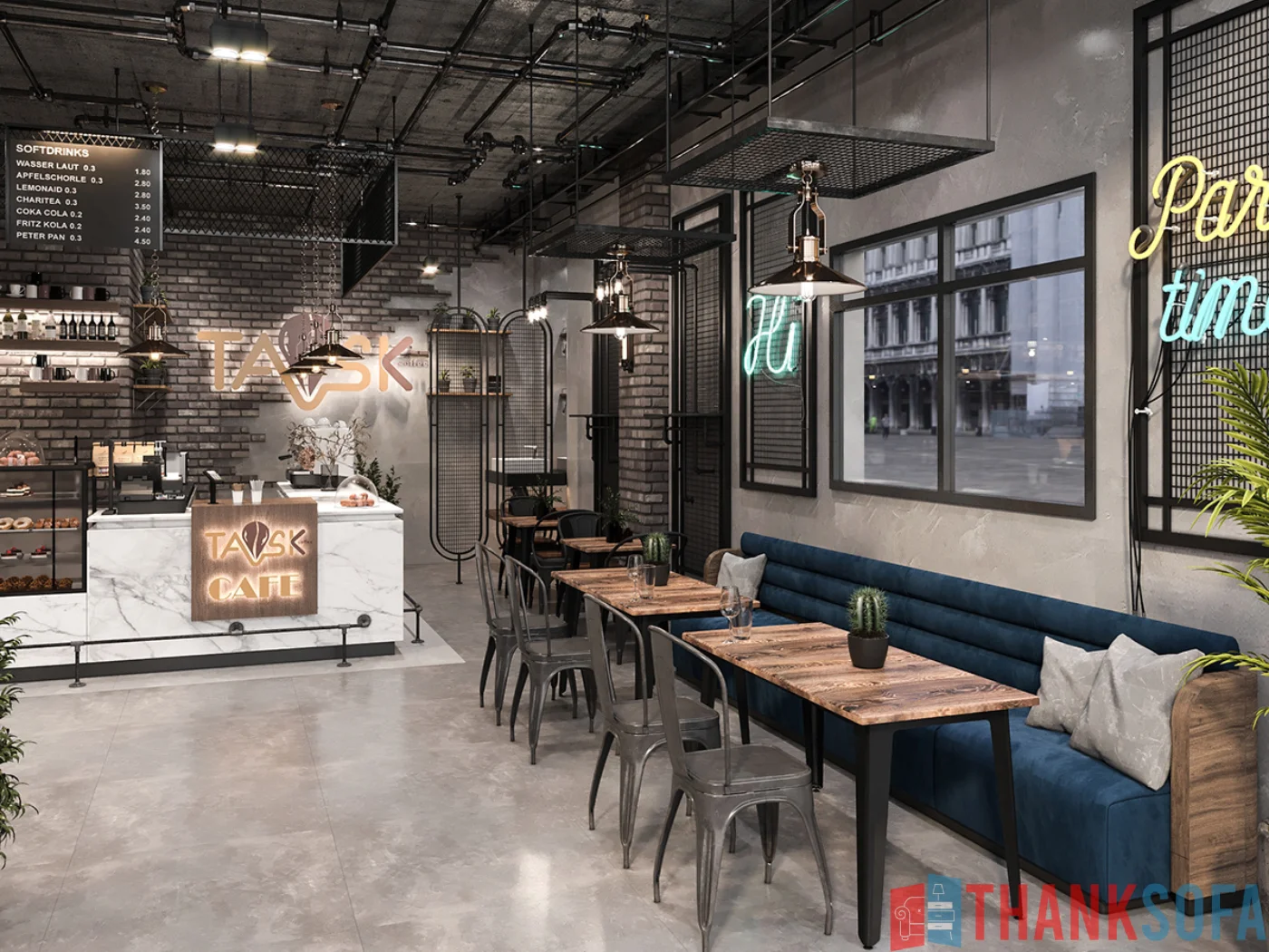 Mẫu thiết kế quán cafe đẹp - Coffee Shop Design - Quán cà phê ThankSofa Mẫu 74
