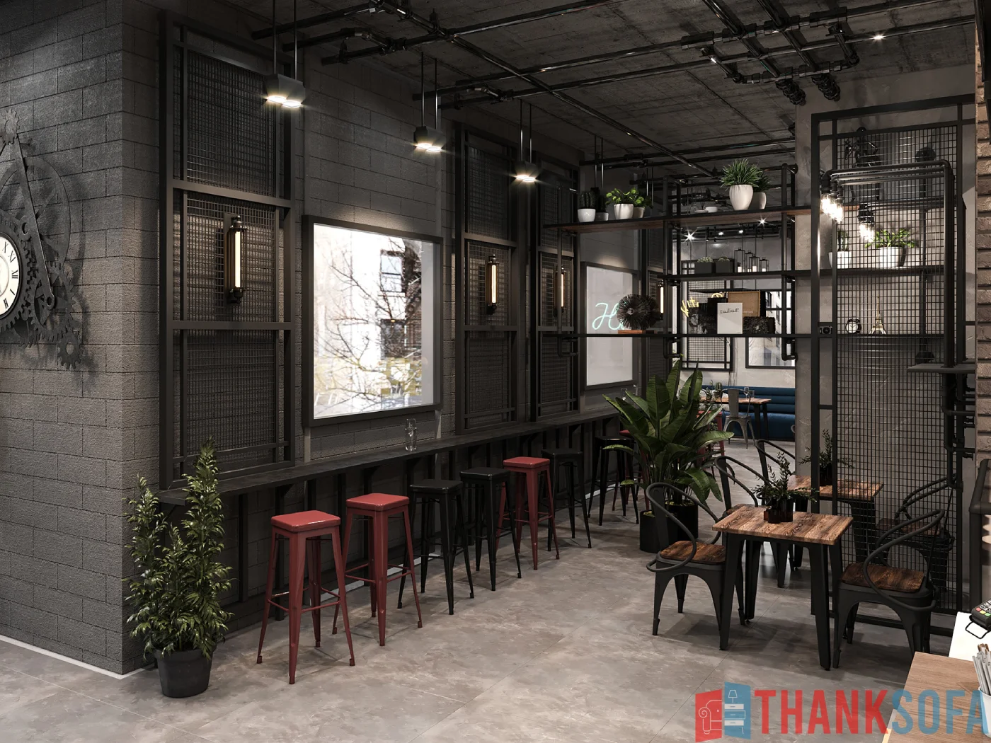 Mẫu thiết kế quán cafe đẹp - Coffee Shop Design - Quán cà phê ThankSofa Mẫu 78