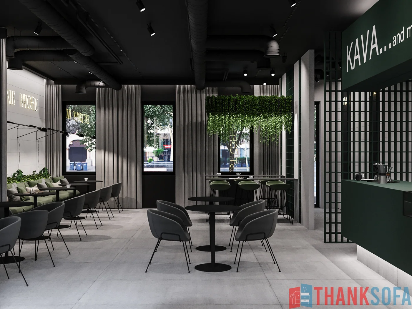 Mẫu thiết kế quán cafe đẹp - Coffee Shop Design - Quán cà phê ThankSofa Mẫu 92